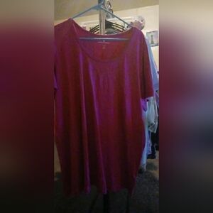 Woman Within Womens Basic Pink T-Shirt 1x (A-49)
